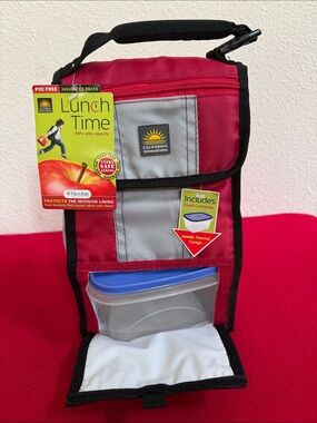 NWT California Innovations Vintage Lunch Time Insulated Bag w/ Container BTS